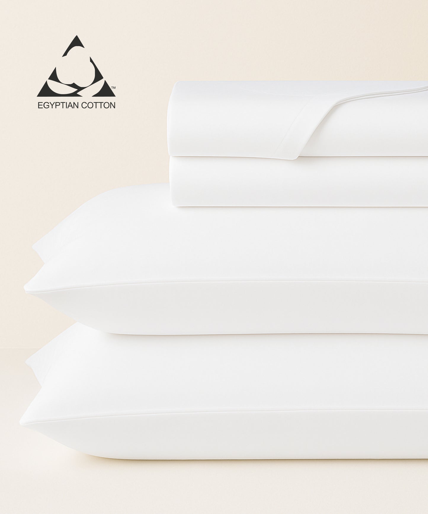 100% Egyptian Cotton White Queen Sheet Set - 400 TC - Sleep deeper, wake calmer.
