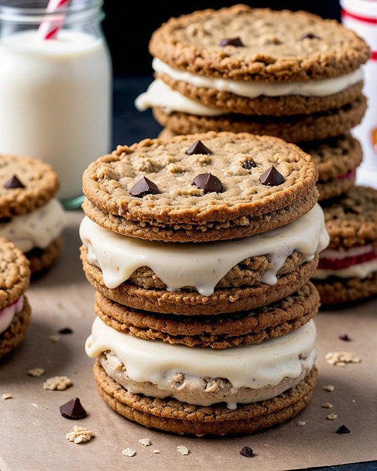 Oatmeal Cookie Ice Cream Sandwiches