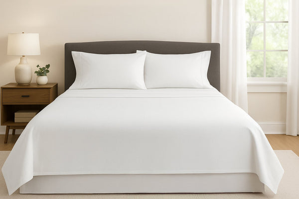 Certified 100% Egyptian Cotton — Hotel-Crisp Sheets Designed for Deeper Sleep.