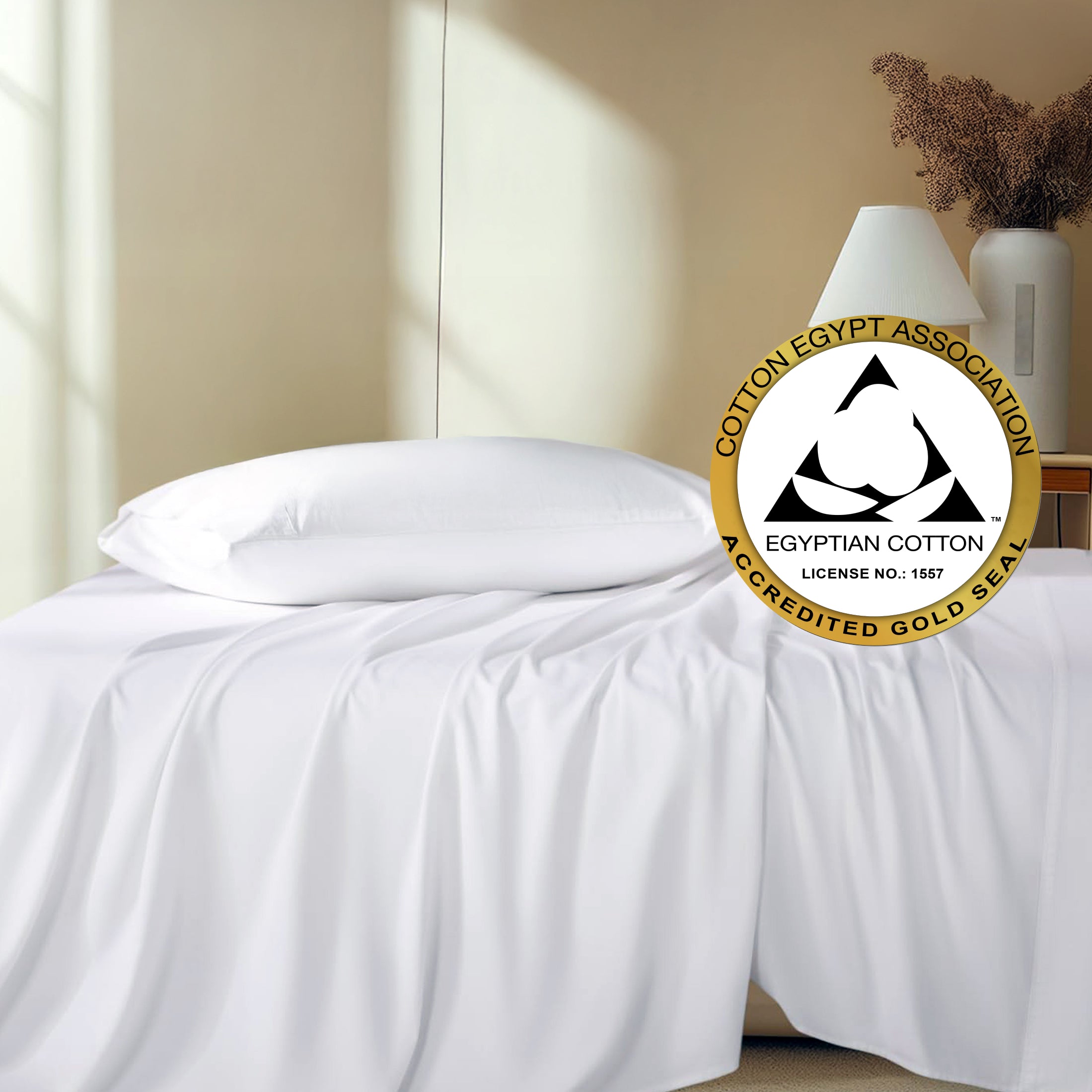100% Egyptian Cotton Sheets Twin Size - 400 TC BedSet