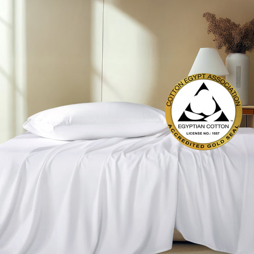 100% Egyptian Cotton Sheets Twin Size - 400 TC BedSet