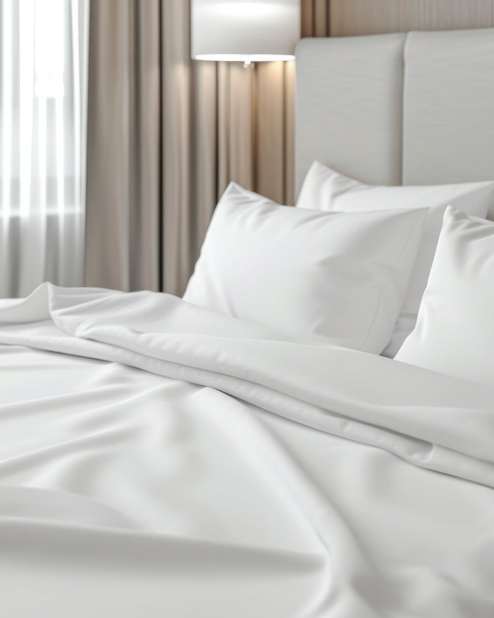 100% Pure Egyptian Cotton King Sheet Set — Crispy White Bundle