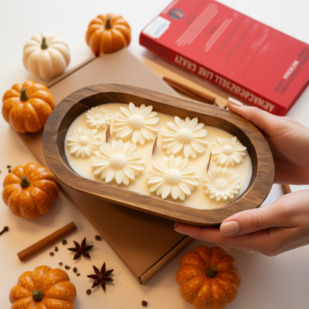 Pumpkin Dough Bowl Candle – Healthier Burn with No Toxins Safer for Your Family and Pets.