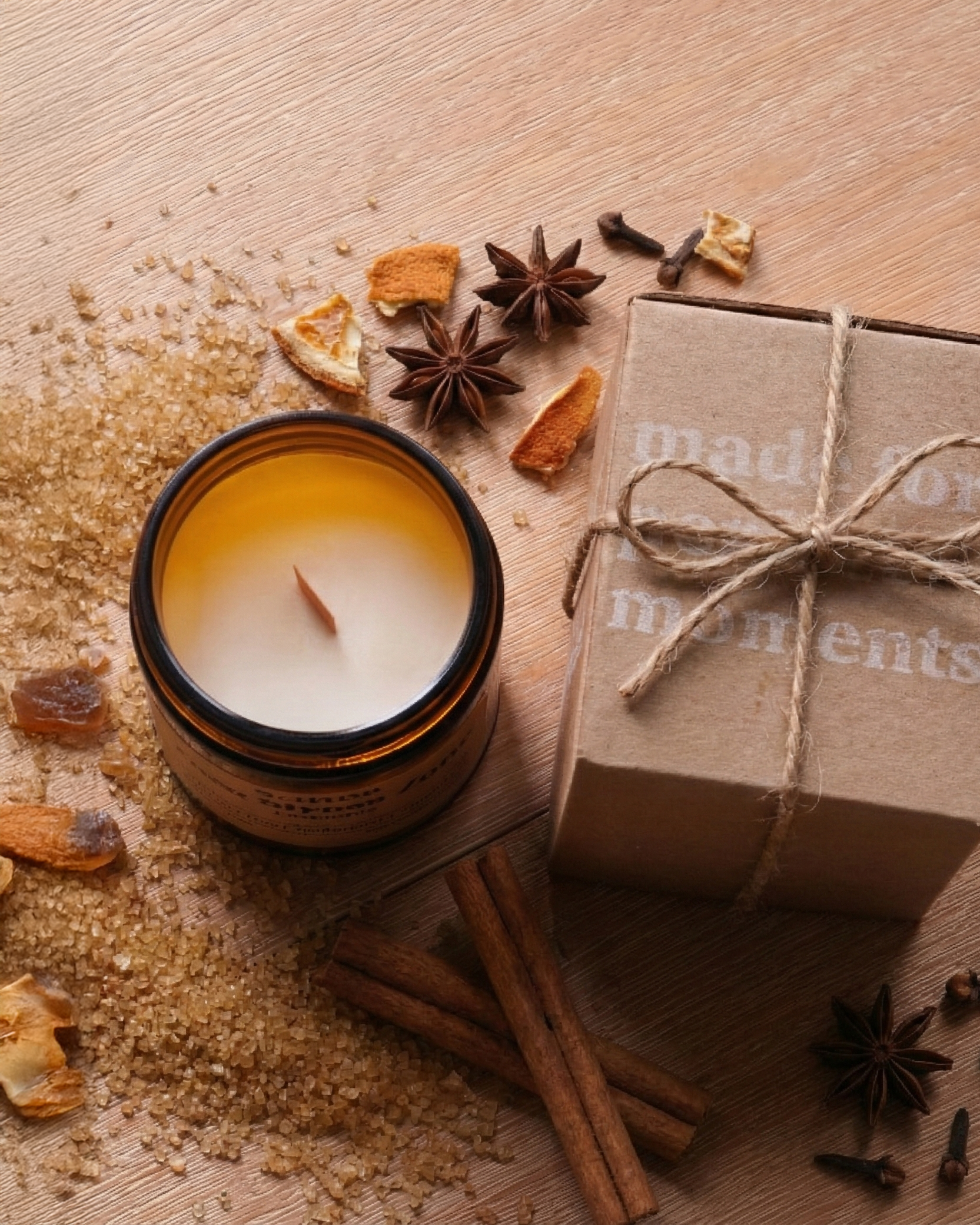 Sugar Spice Candle.  Paraffin-Free Wax