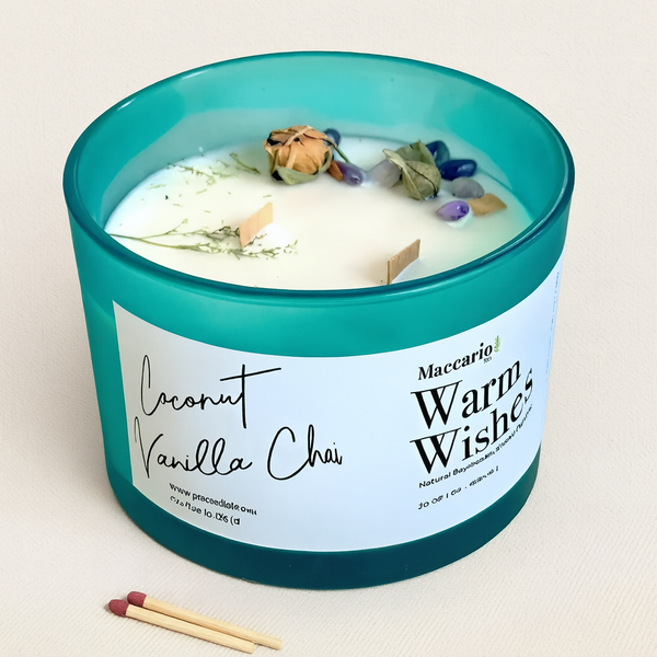 Coconut Vanilla Chai Soy Coconut Wax Candle - Clean Burning(16oz)