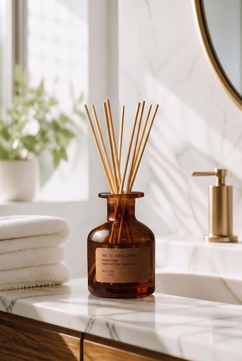 Clean Cotton Reed Diffuser – Non-Toxic, 4.2 oz