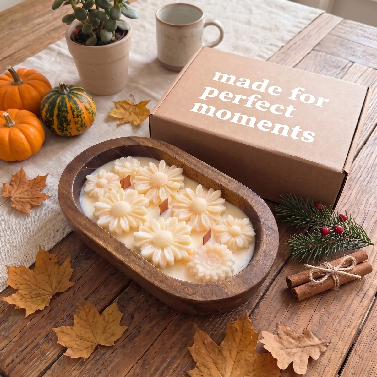 Nuittime non-toxic vegan coconut soy wax dough bowl candle
