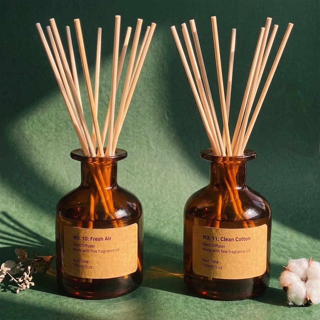 Nuit Time amber reed diffuser bottle