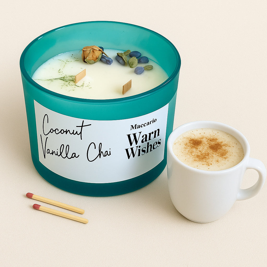 Coconut Vanilla Chai Soy Coconut Wax Candle - Clean Burning(16oz)